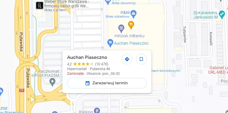 Auchan POLSKA Sp. z o.o. ul. Puławska 46, 05-500 Piaseczno