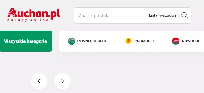Auchan zakupy online screen