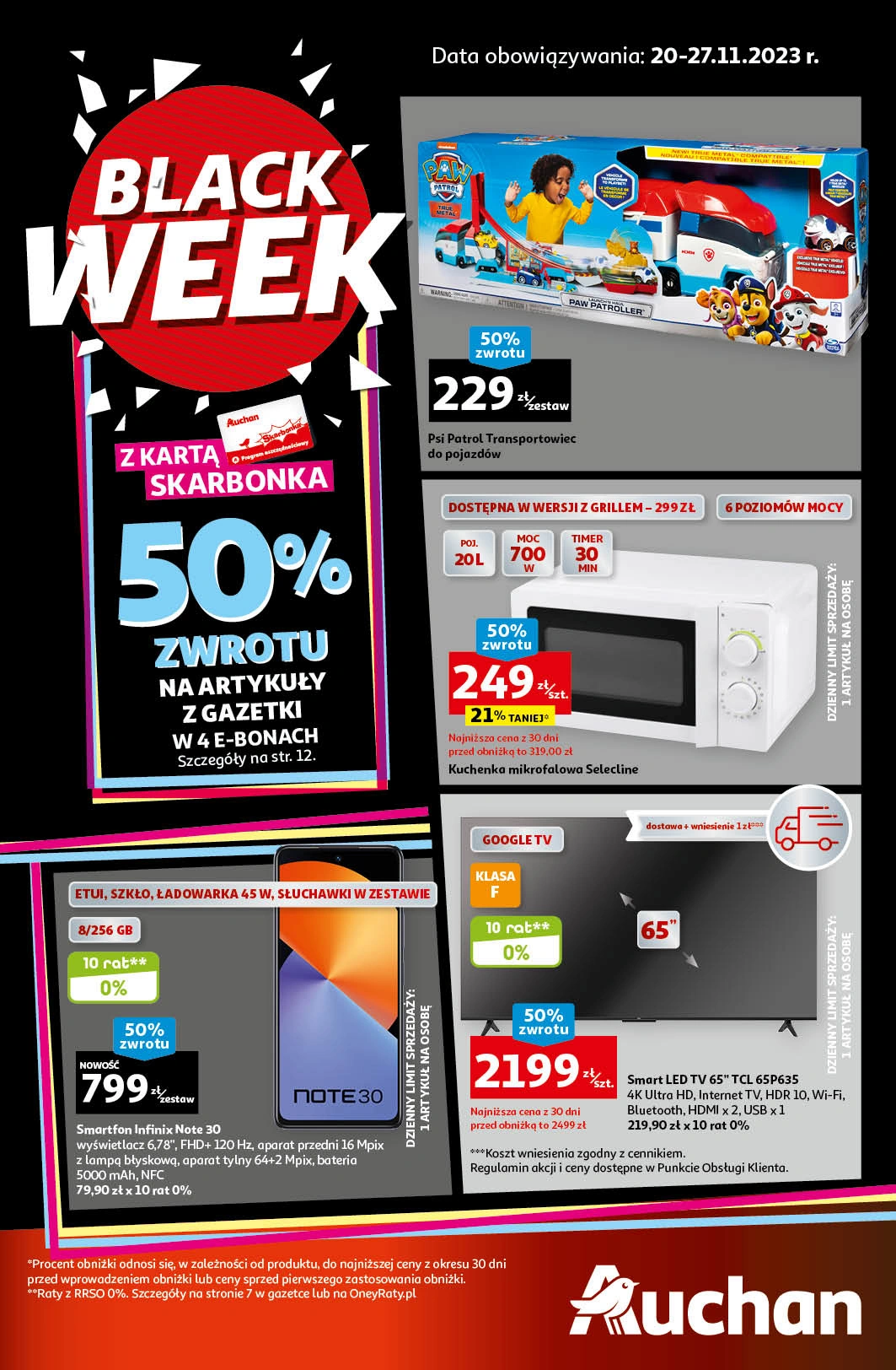 Рекламный каталог Gazetka BLACK WEEK w Hipermarketach Auchan страница 1